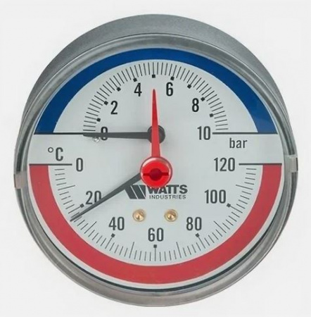 Термоманометр аксиальный WATTS TMAX 6бар х 1/2" от интернет-магазина stmaster54.ru