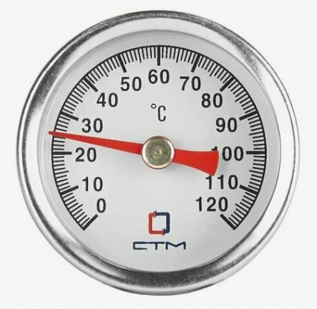 Термометр биметалический СТМ d40мм с погр.гильзой, +120°С CTT14D40 от интернет-магазина stmaster54.ru