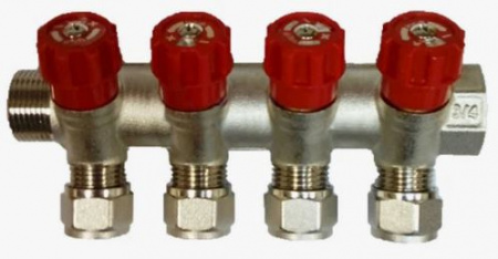 Коллектор запорн. GTN 1" х 16 х 4 вых. от интернет-магазина stmaster54.ru