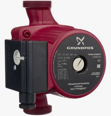 Насос циркуляционный Grundfos UPS 25-80 180 с гайками от интернет-магазина stmaster54.ru