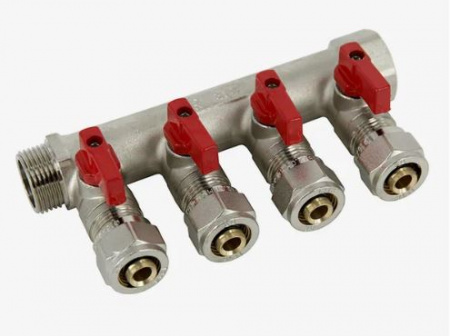 Коллектор запорн. GTN 3/4" х 16 х 4 вых. от интернет-магазина stmaster54.ru