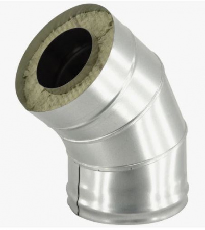 Сэндвич-отвод D120/200 45* (430/0,8 мм+нерж) Ferrum от интернет-магазина stmaster54.ru