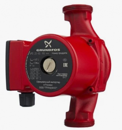 Насос циркуляционный Grundfos UPS 25-60 180 с гайками от интернет-магазина stmaster54.ru