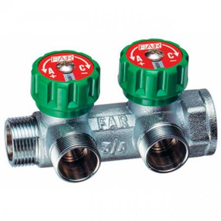 Рег.коллектор 3/4" НВ с 2отвод.1/2"НР FК38213412 от интернет-магазина stmaster54.ru