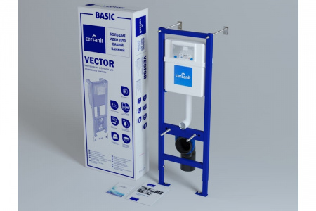 Комплект Cersanit Delphi + Vector с кнопокой Actis(хром) от интернет-магазина stmaster54.ru