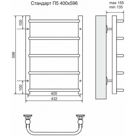 AISI 32 Стандарт 400х600 П5/П6 нерж.  (TERMINUS) от интернет-магазина stmaster54.ru