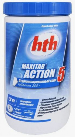 Многофункциональные таблетки хлора 5 в 1 / 1,2 кг hth [АКЦИЯ] от интернет-магазина stmaster54.ru