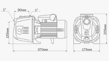 Насос поверхностный Aquario AJC-81 (800Вт, 3000л/час, всас8м, выс.45м) от интернет-магазина stmaster54.ru